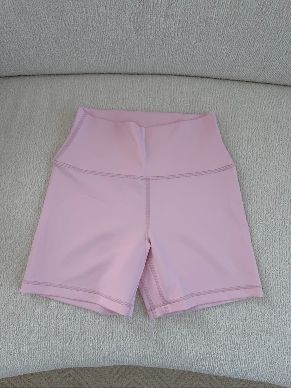 Aritzia Light Pink High-Waist Bike Shorts